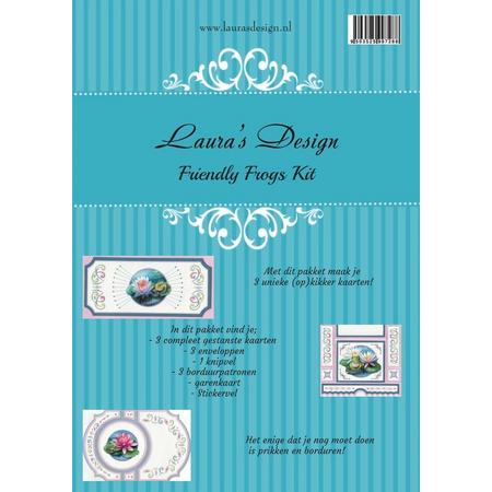 Kaartborduurpakket Friendly Frogs Kit